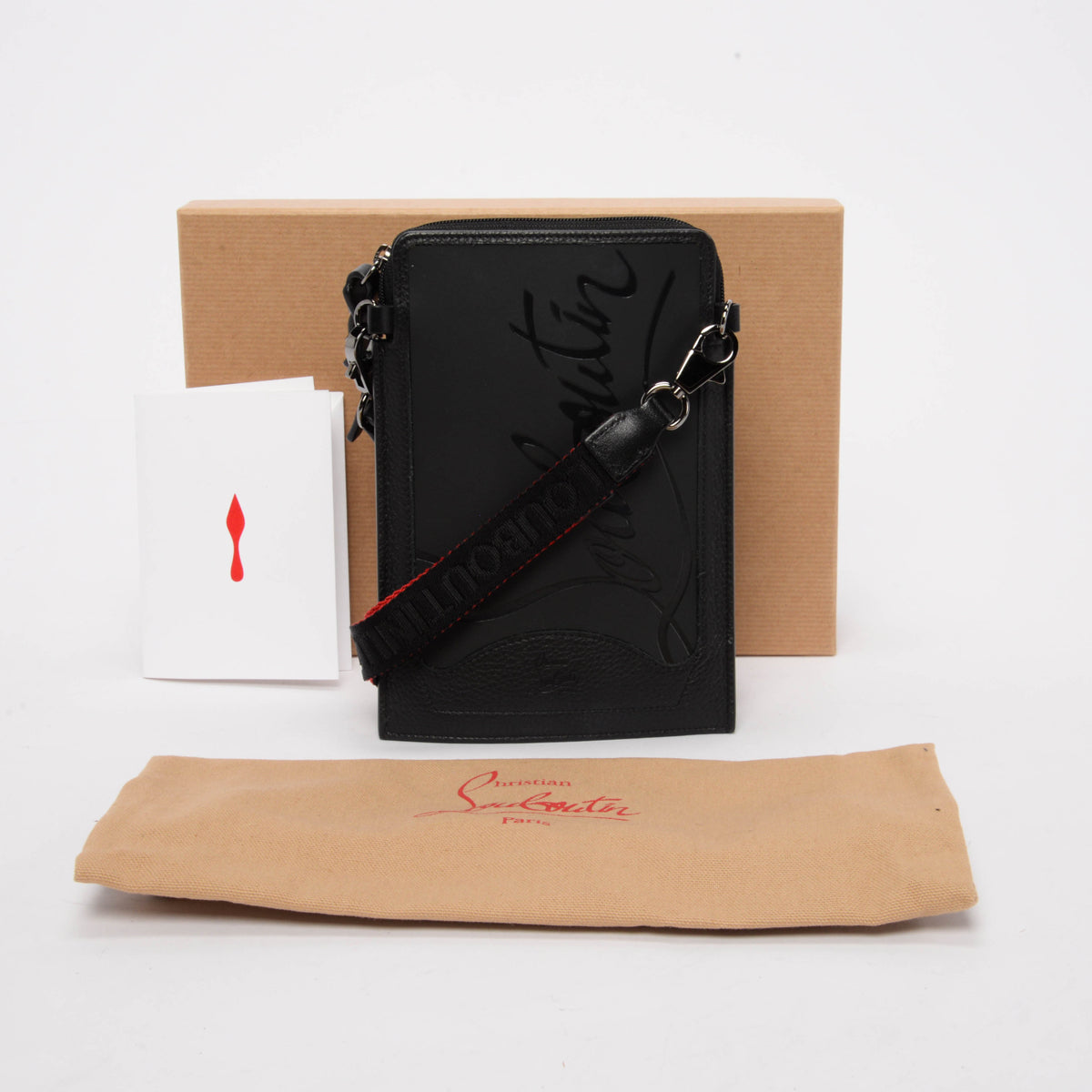 Christian Louboutin Black Pebble Calf Loubilab Sneakersole Bag