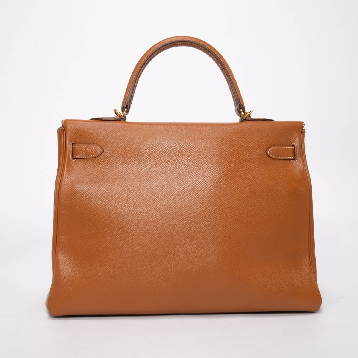 Hermes Vintage Gold Courchevel Kelly 35 GHW