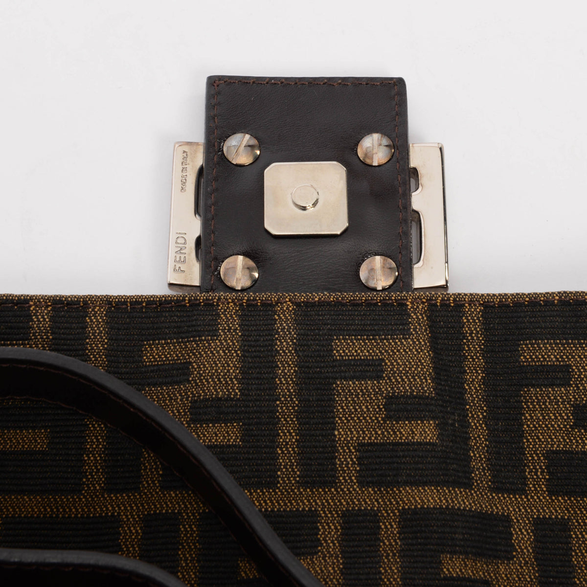 Fendi Tobacco Zucca Canvas Baguette Bag