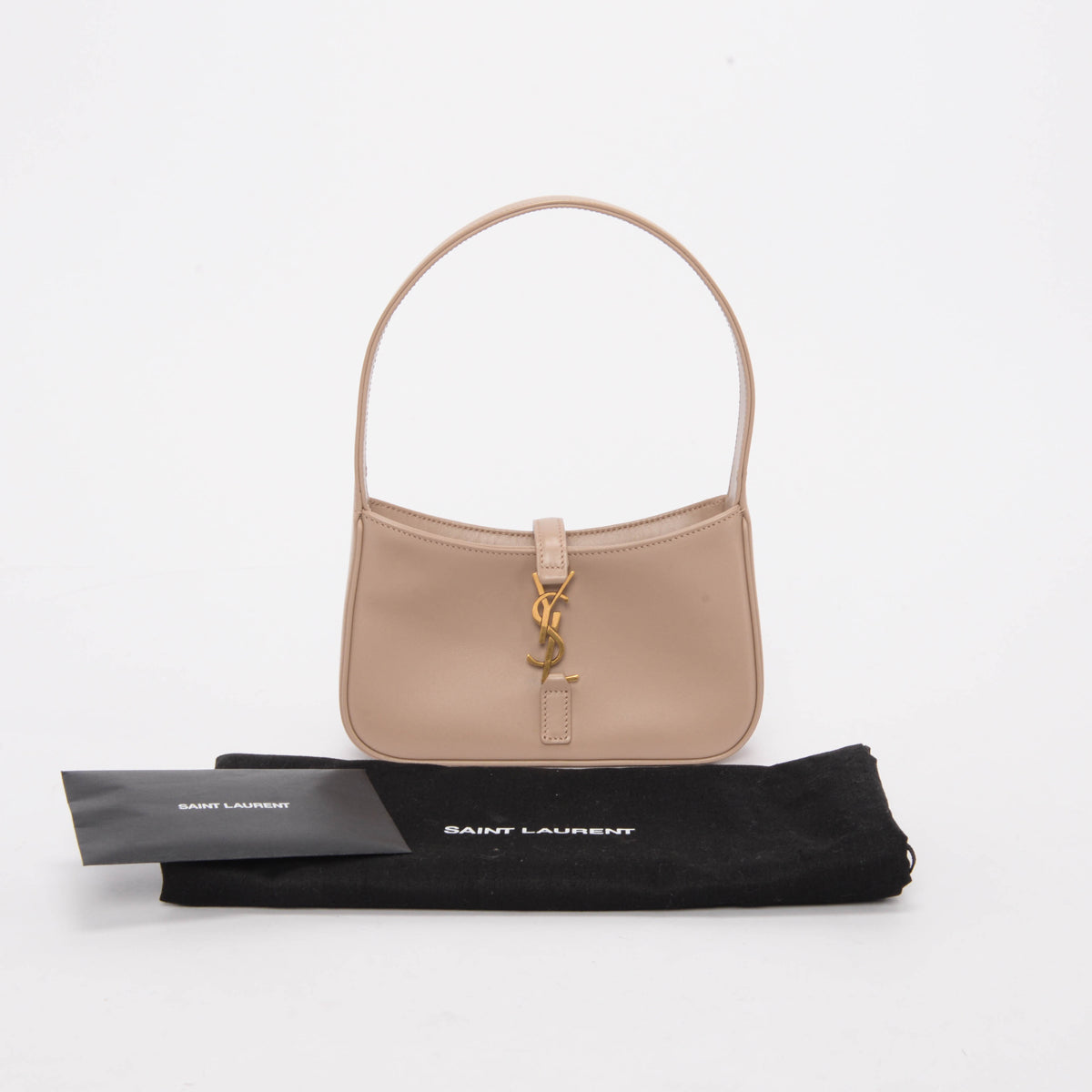 Saint Laurent Beige Smooth Calf Le 5 A 7 Mini Bag