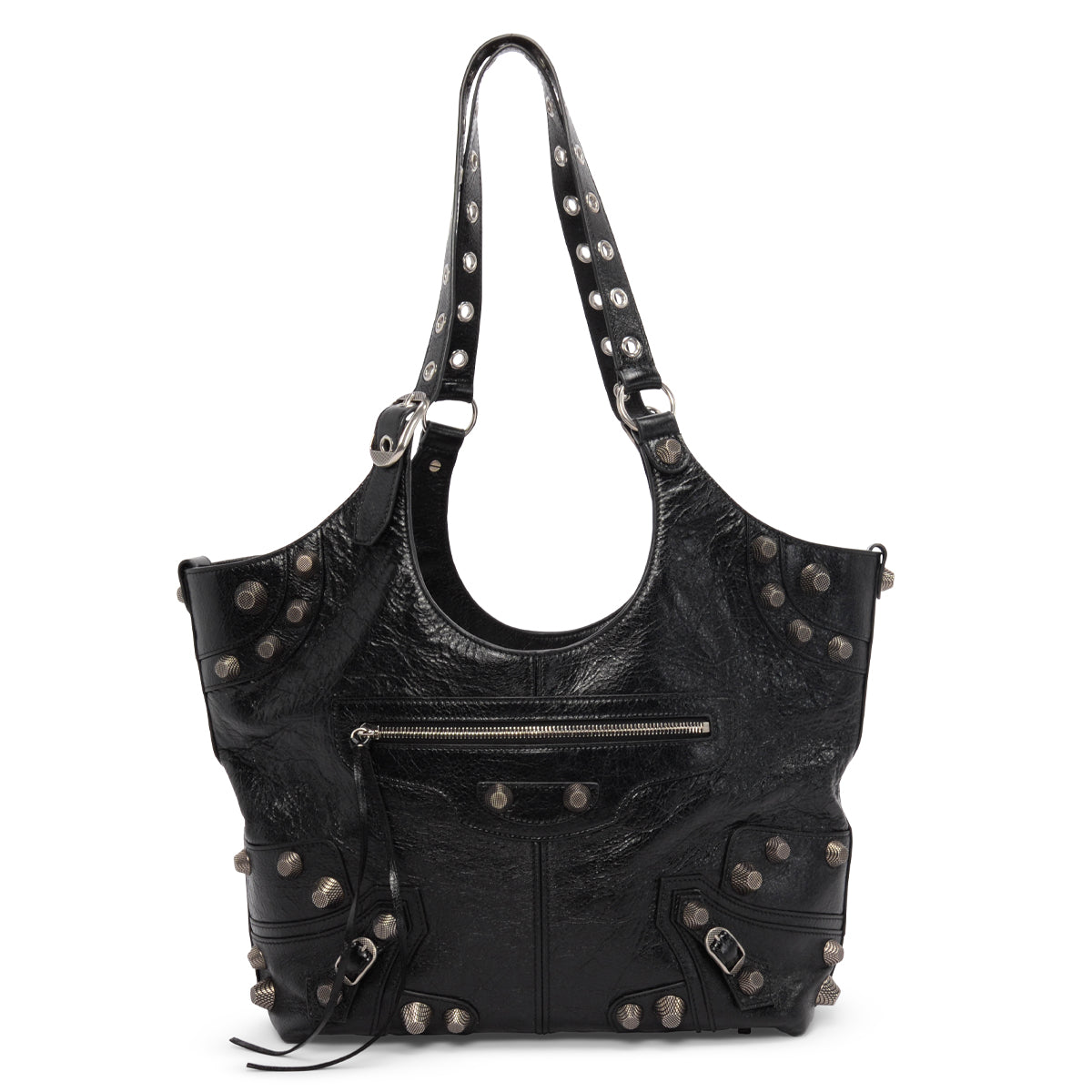 Balenciaga Black Arena Lambskin Le Cagole Carry All Tote