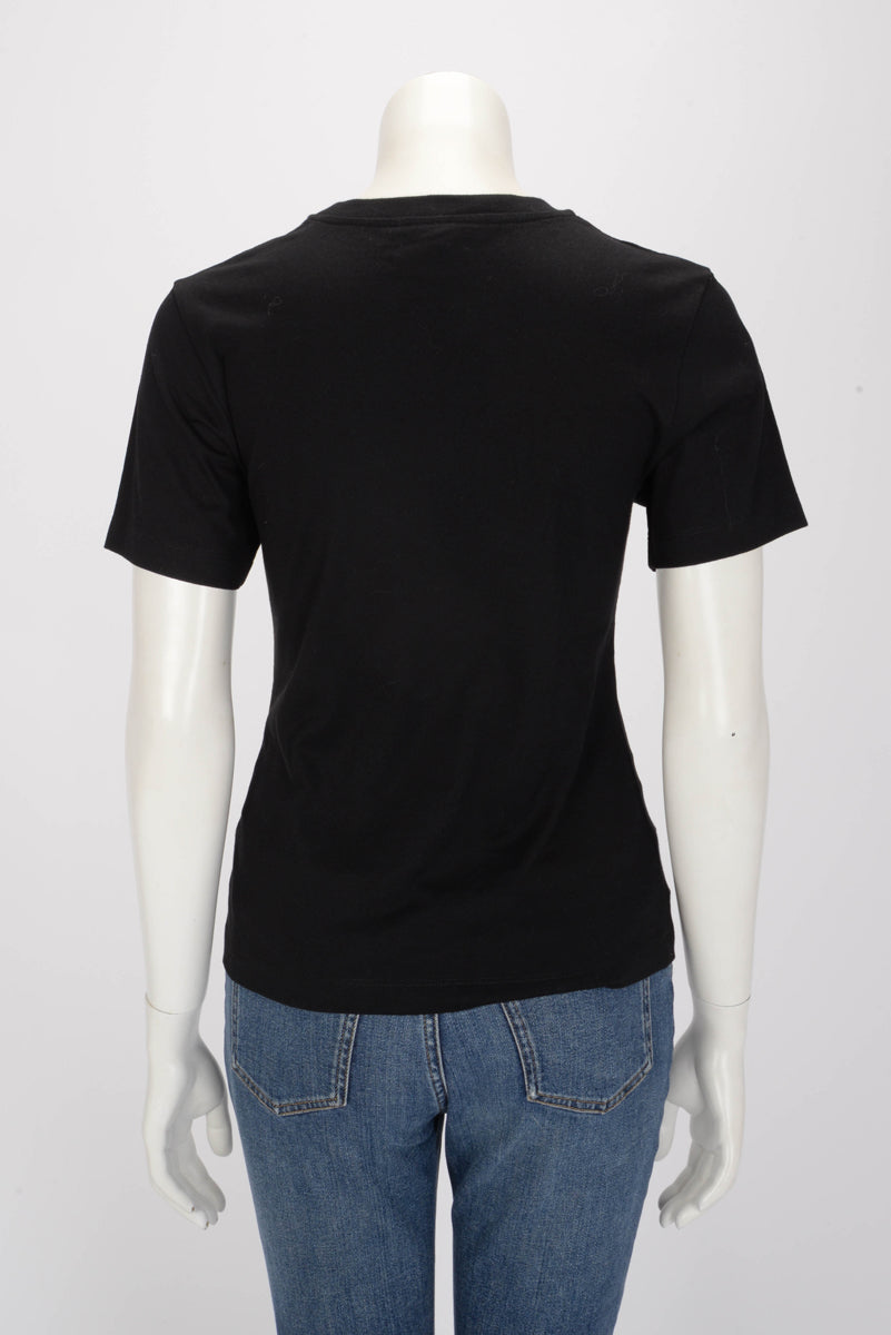 Louis Vuitton Black Cotton Monoram Denim Pocket Tee XXS