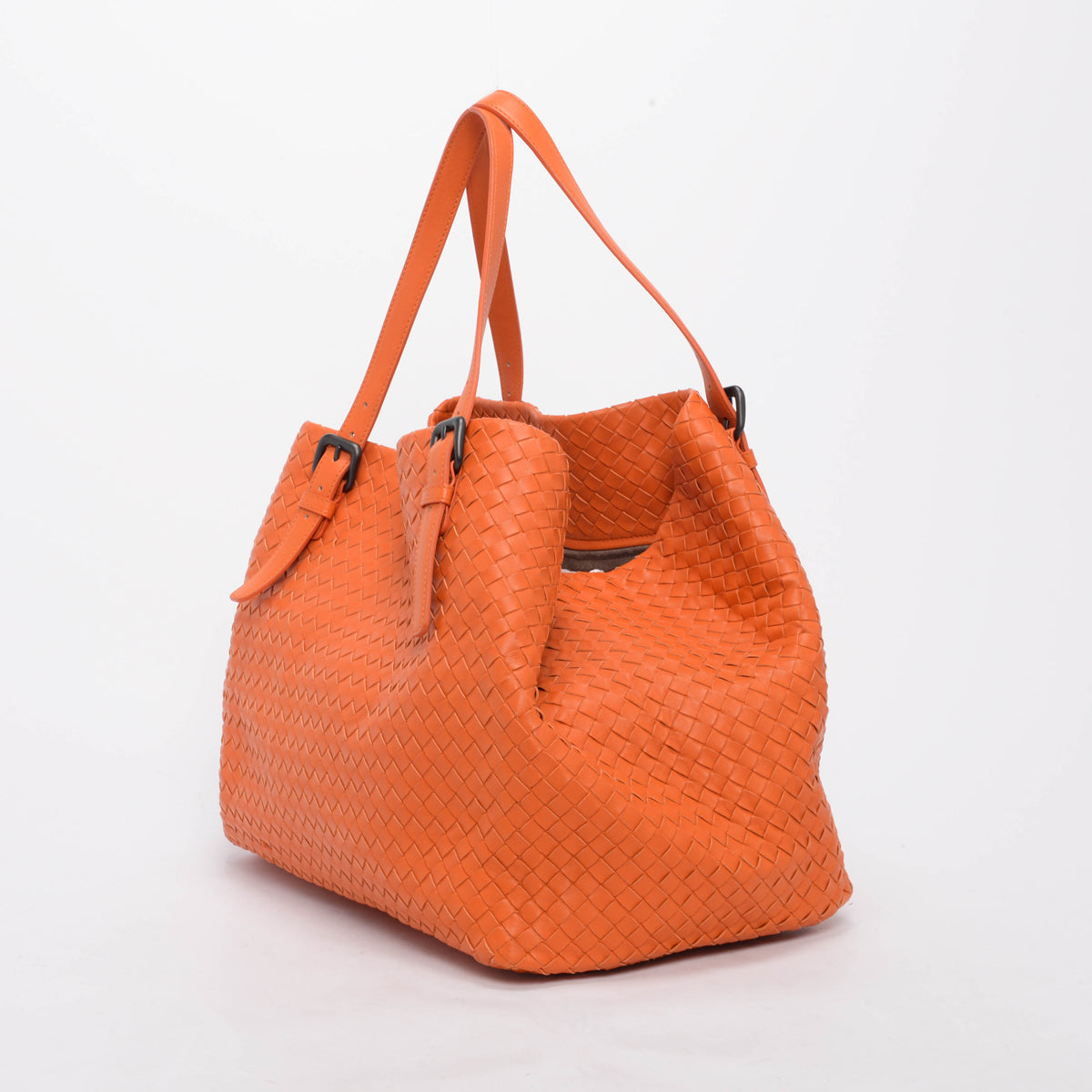 Bottega Veneta Orange Intrecciato Tote