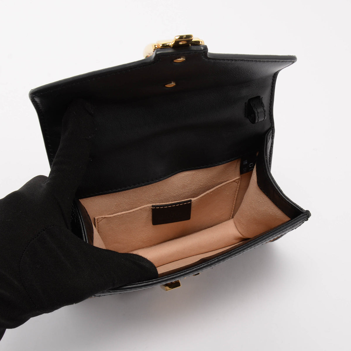 Gucci Brown GG Velvet Mini Sylvie Bag