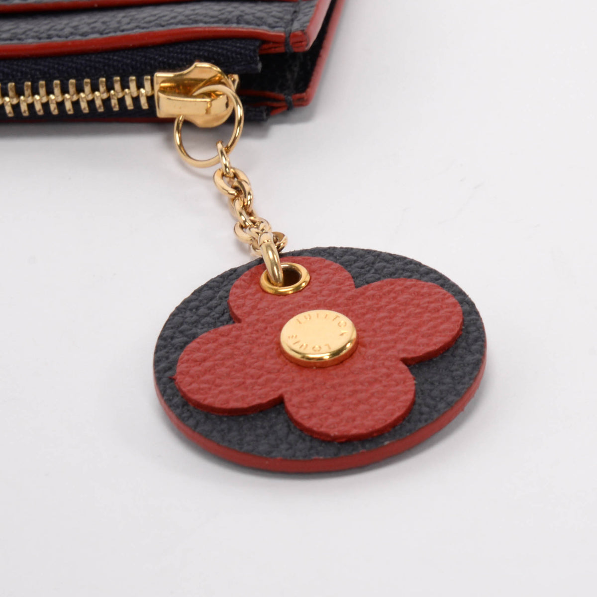 Louis Vuitton Marine Rouge Monogram Empreinte Blooming Flowers Card Holder