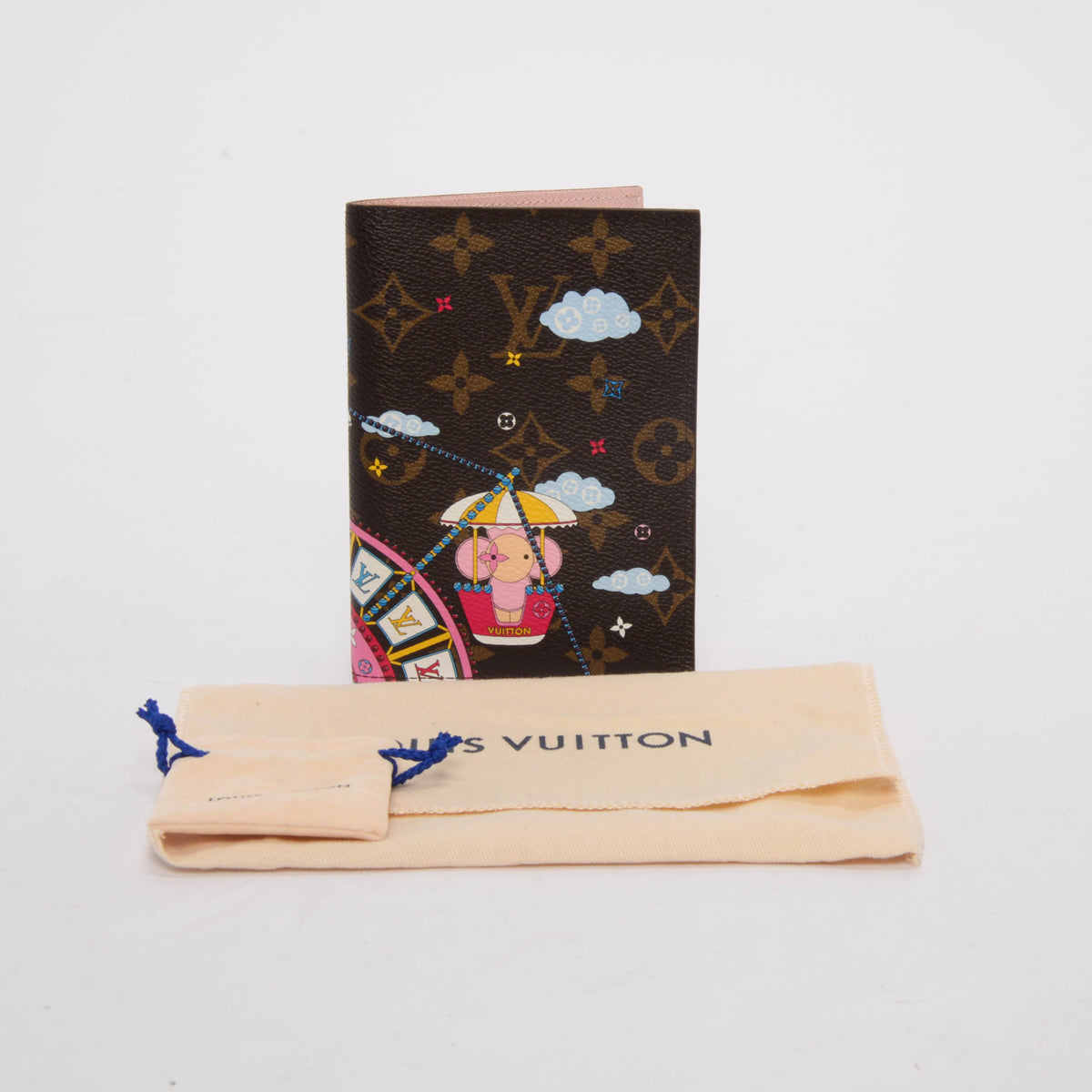 Louis Vuitton Monogram Christmas Animation Big Wheel Passport Holder