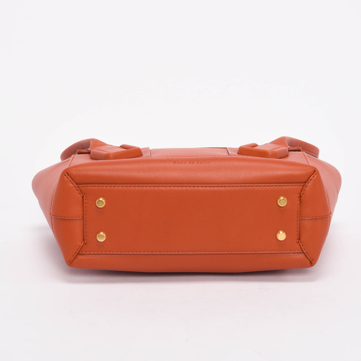 Bottega Veneta Rust Intrecciato Arco Small Tote