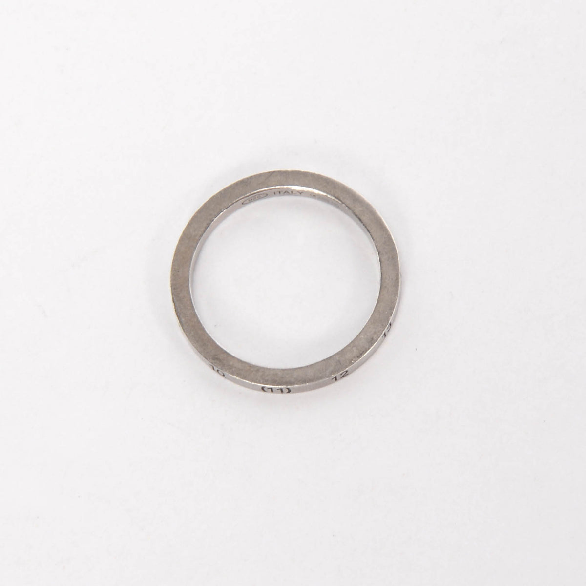 Maison Margiela Semi-Polished Silver Numerical 11 Thin Ring