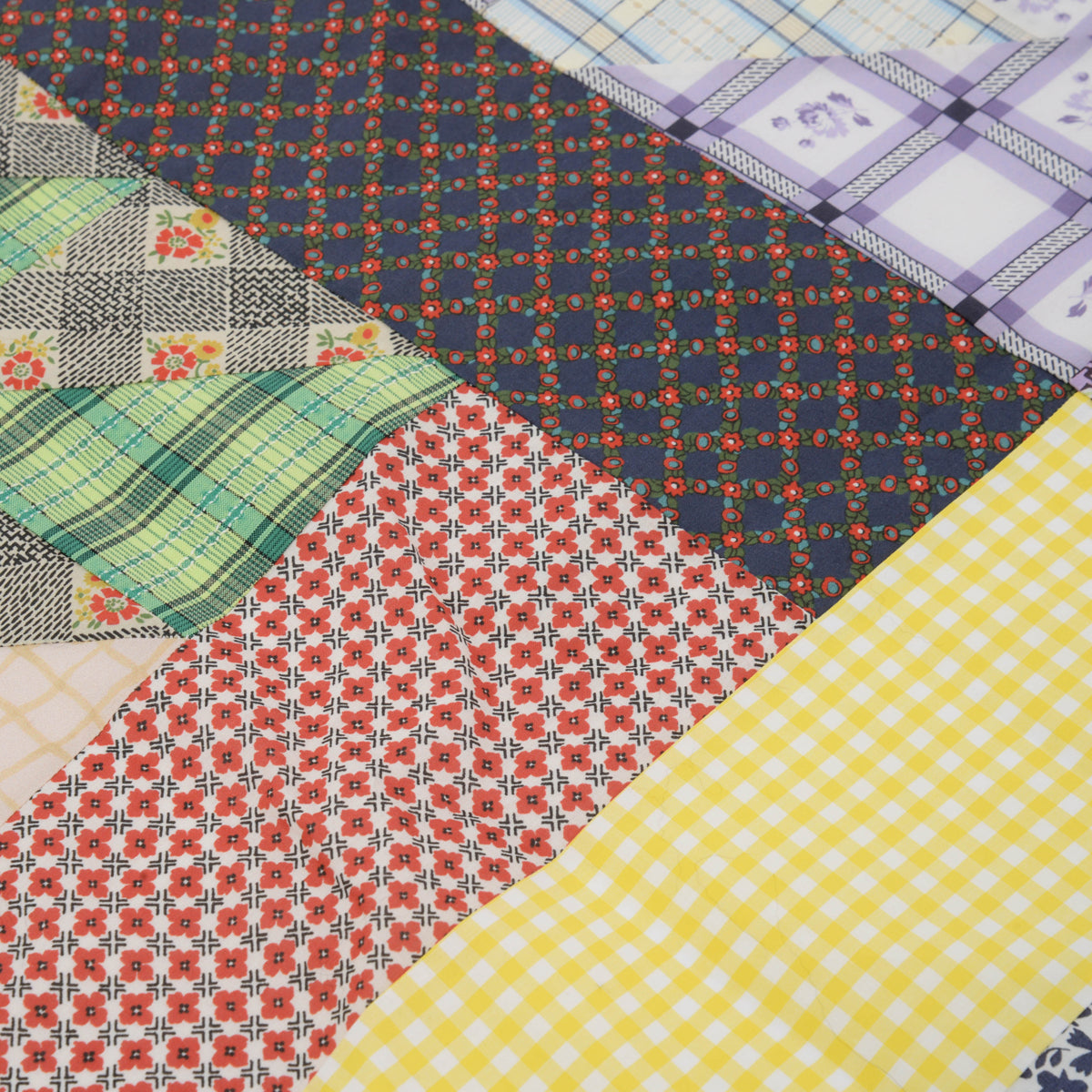 Miu Miu Multi Colour Cotton Liberty Patchwork Scarf