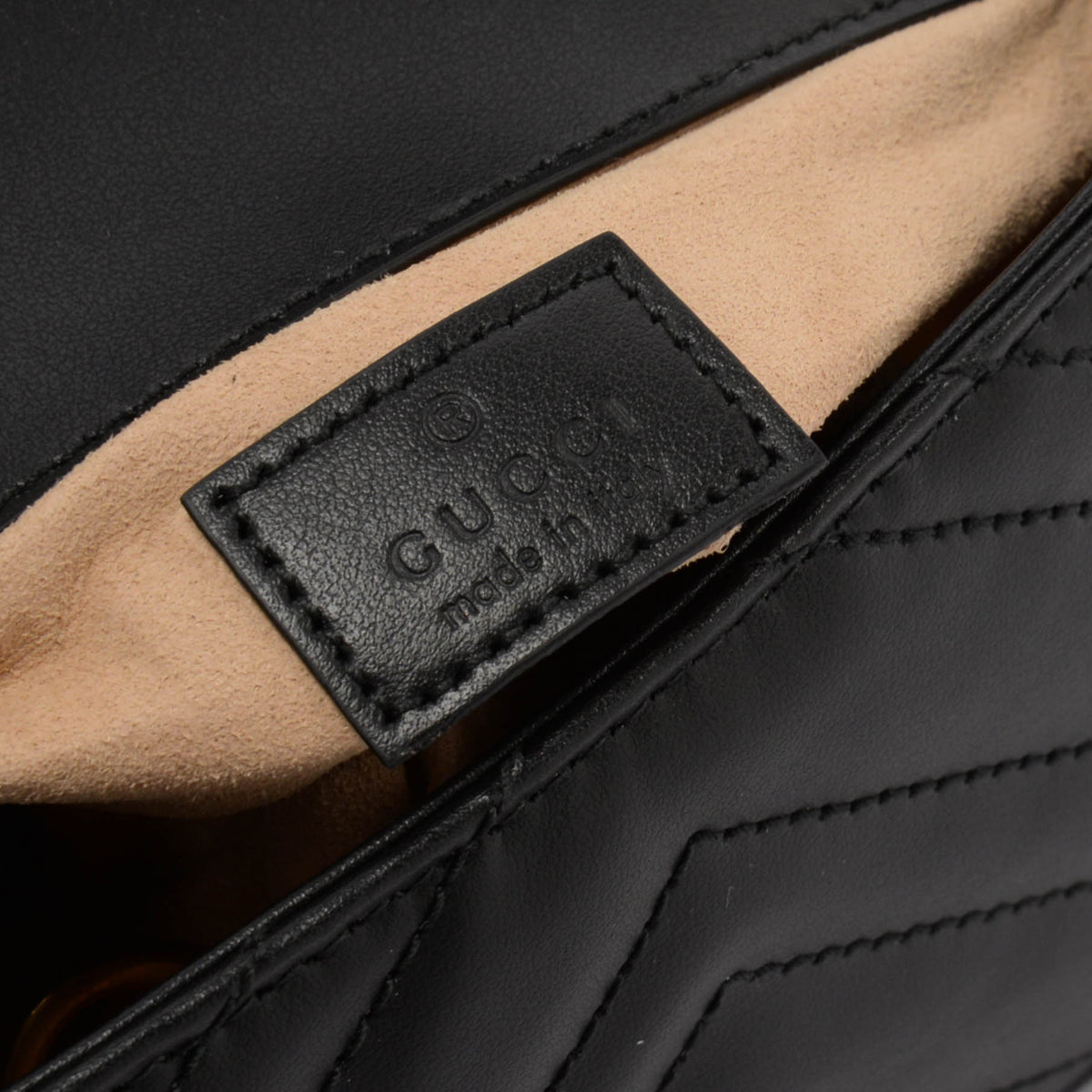 Gucci Black Matelasse GG Marmont Super Mini Bag