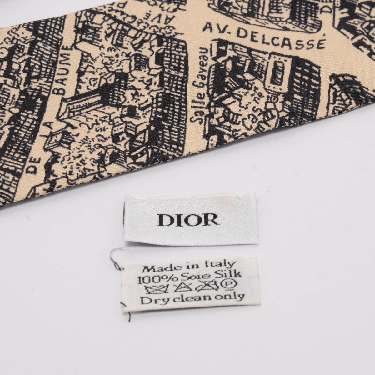 Dior Beige Silk Plan De Paris Mitzah