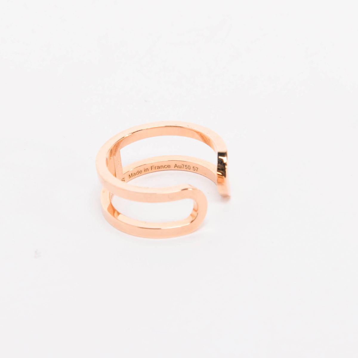 Hermes 18k Rose Gold Ever Chaine D'Ancre Medium Model Ring