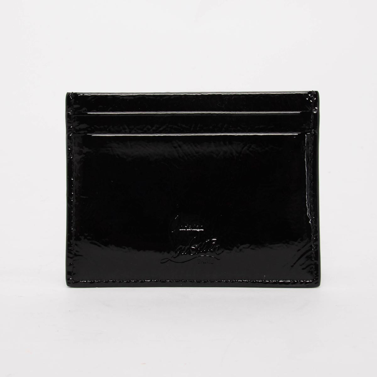 Christian Louboutin Black Patent Studded Card Holder