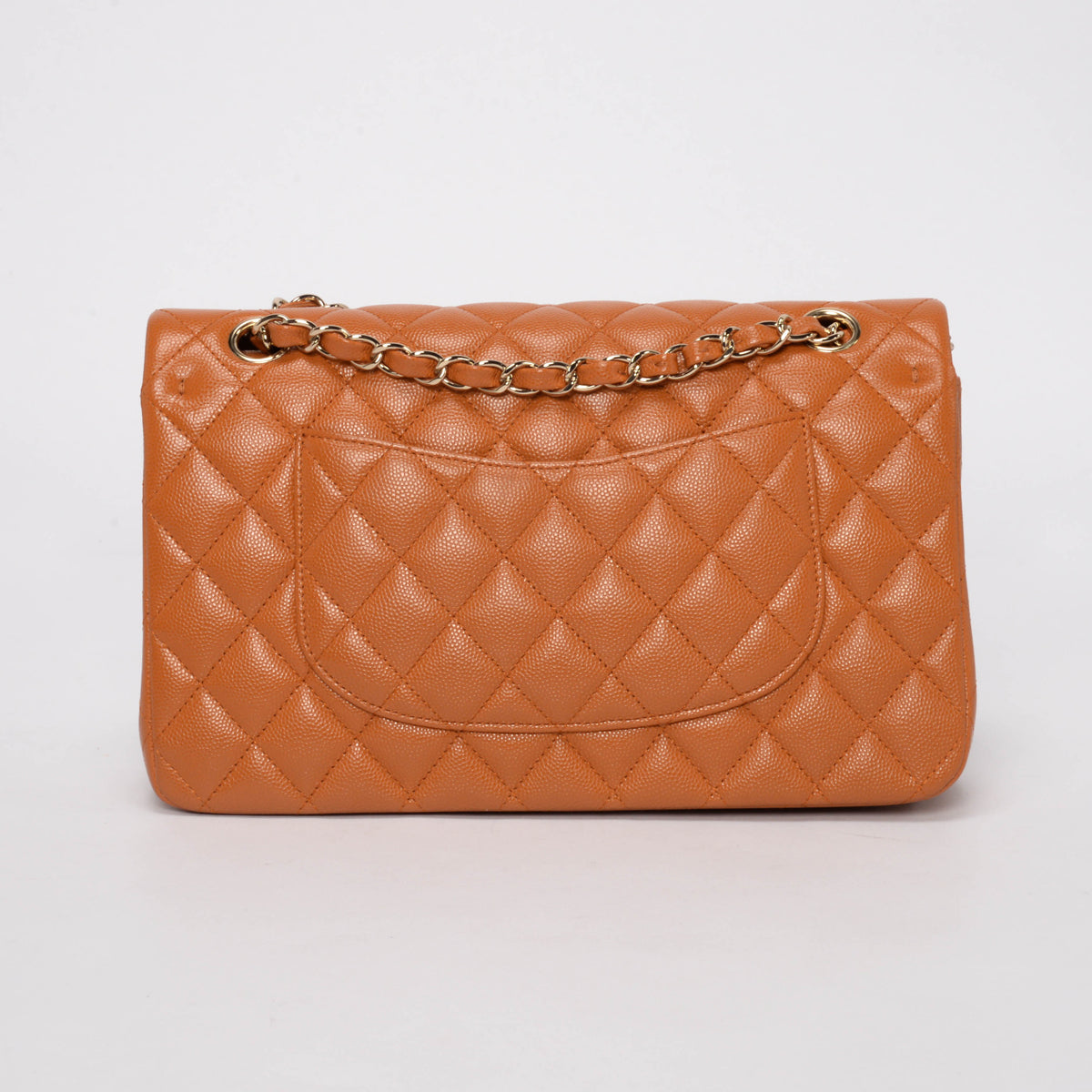 Chanel Caramel Quilted Caviar Medium Classic Flap Bag