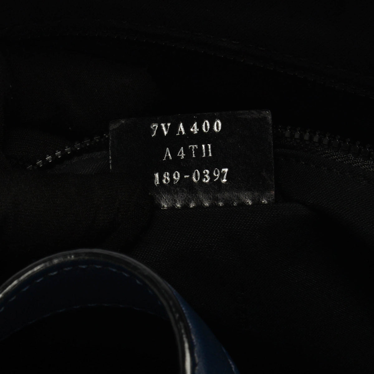 Fendi Navy Vitello Lui Logo Patch Messenger Bag