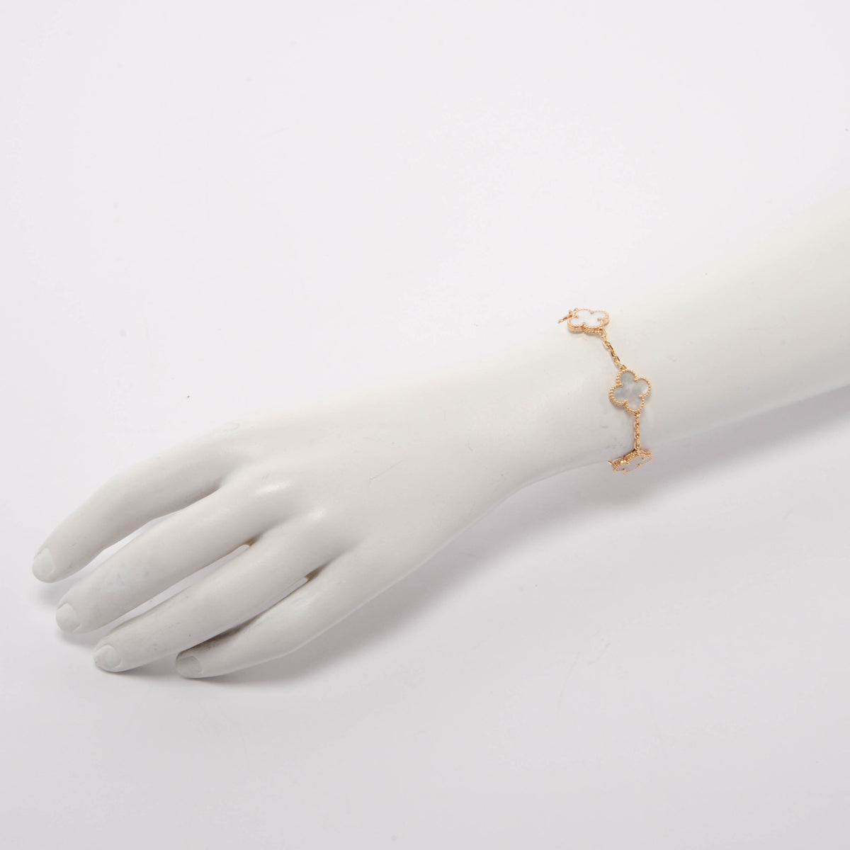 Van Cleef & Arpels Yellow Gold & Mother of Pearl Vintage Alhambra Bracelet