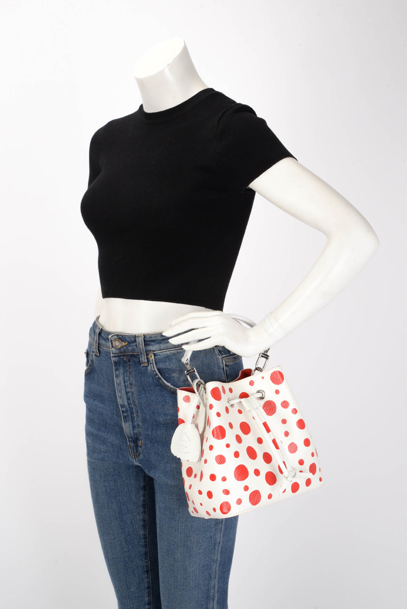 Louis Vuitton x Yayoi Kusama White & Red Epi Neonoe BB