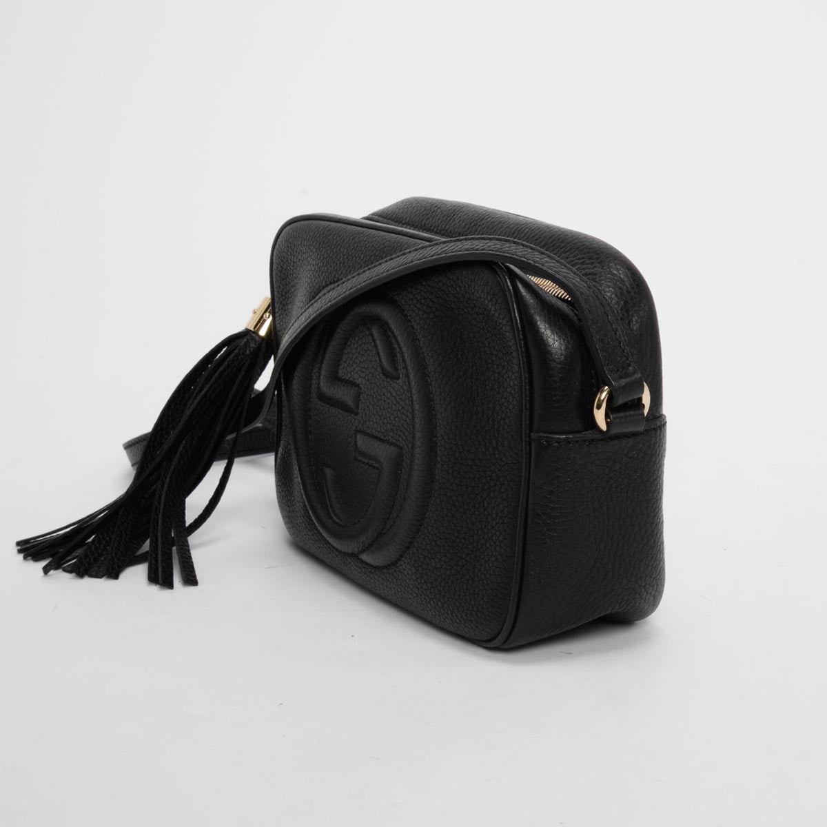 Gucci Black Grained Calfskin Soho Disco Bag