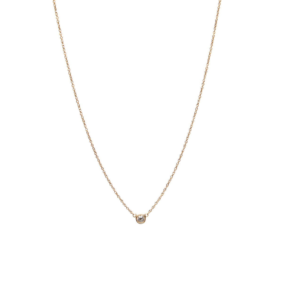 Tiffany & Co Yellow Gold Elsa Peretti Diamonds By The Yard Necklace