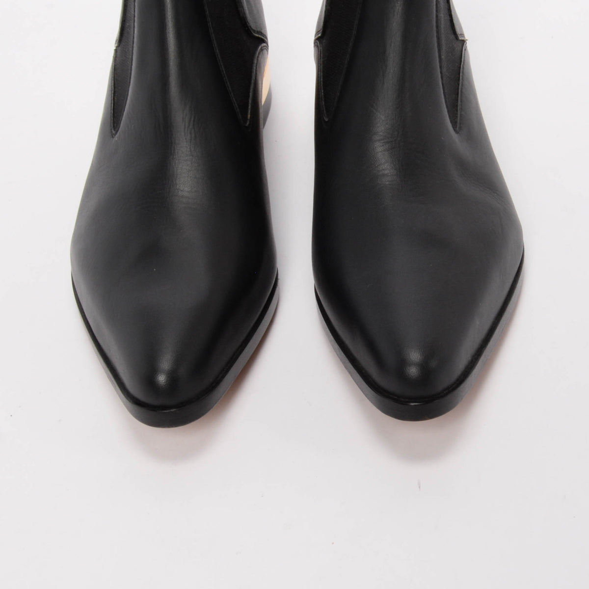 Chloe Black Calfskin Drew Chelsea Ankle Boots 38.5