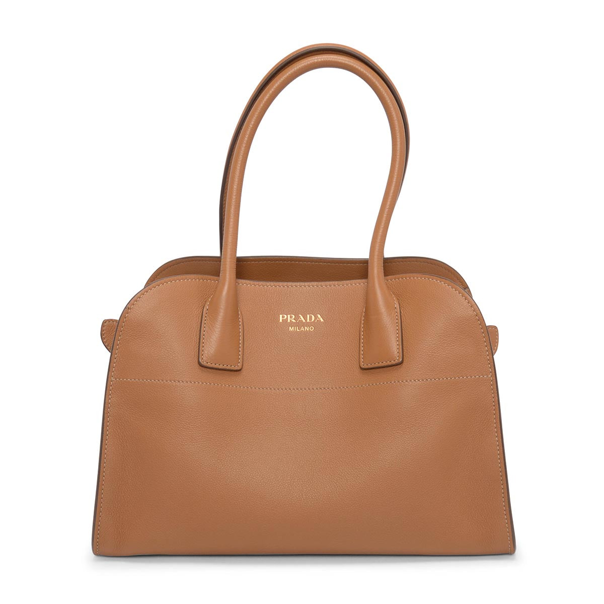 Prada Caramel Grained Leather Medium Tote