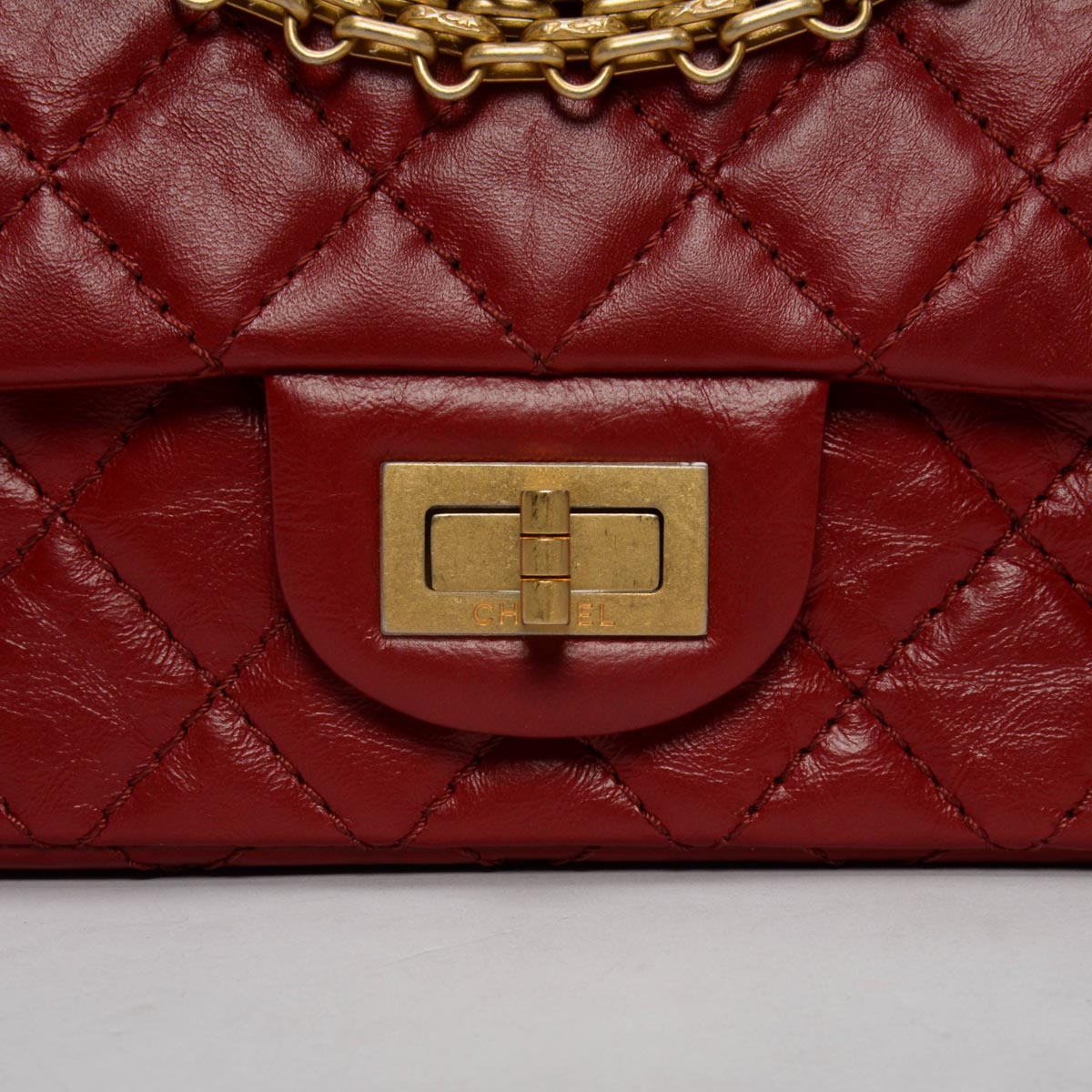 Chanel Red Aged Calfskin Mini Reissue 2.55 Flap Bag