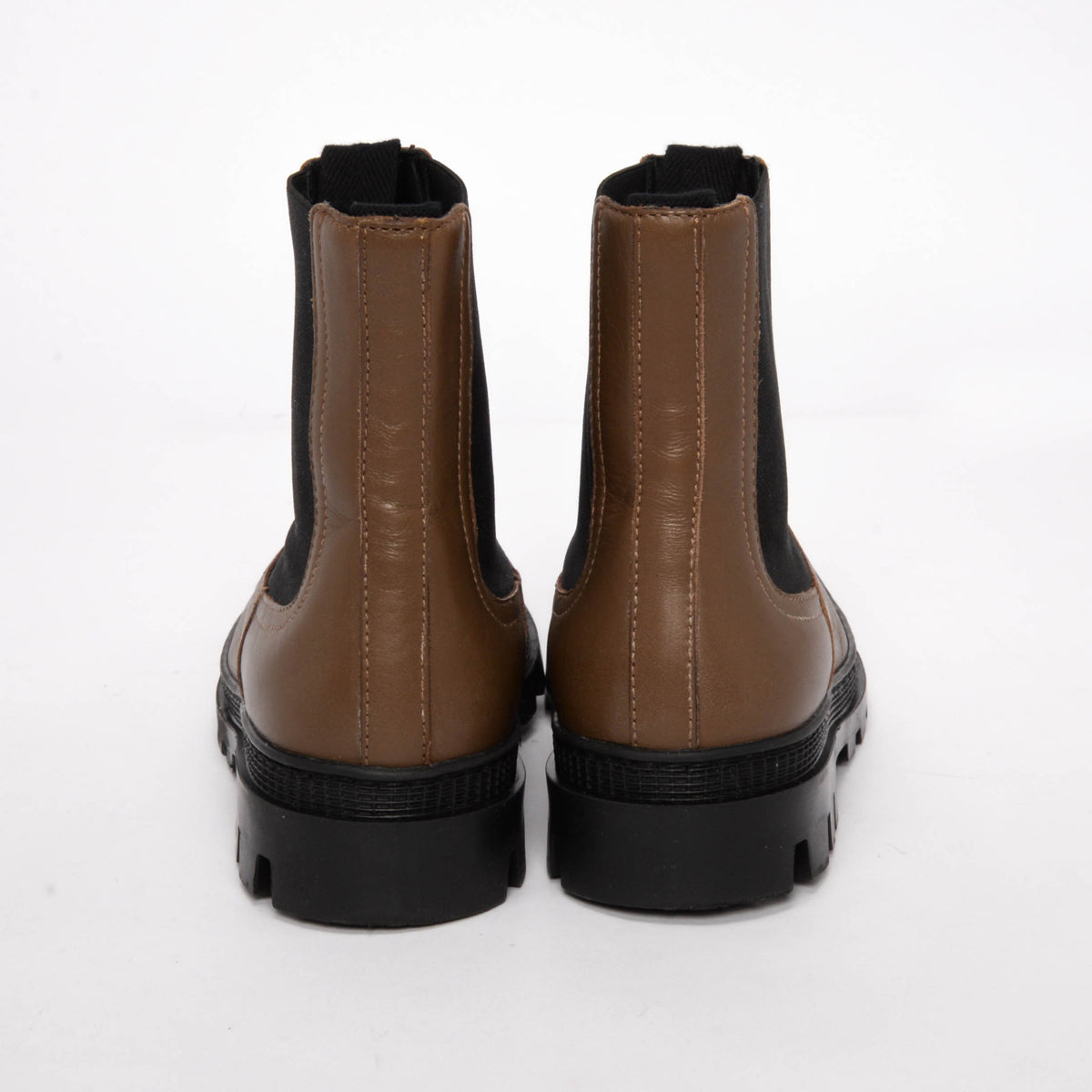 Loewe Khaki Calfskin Chelsea Boots 37