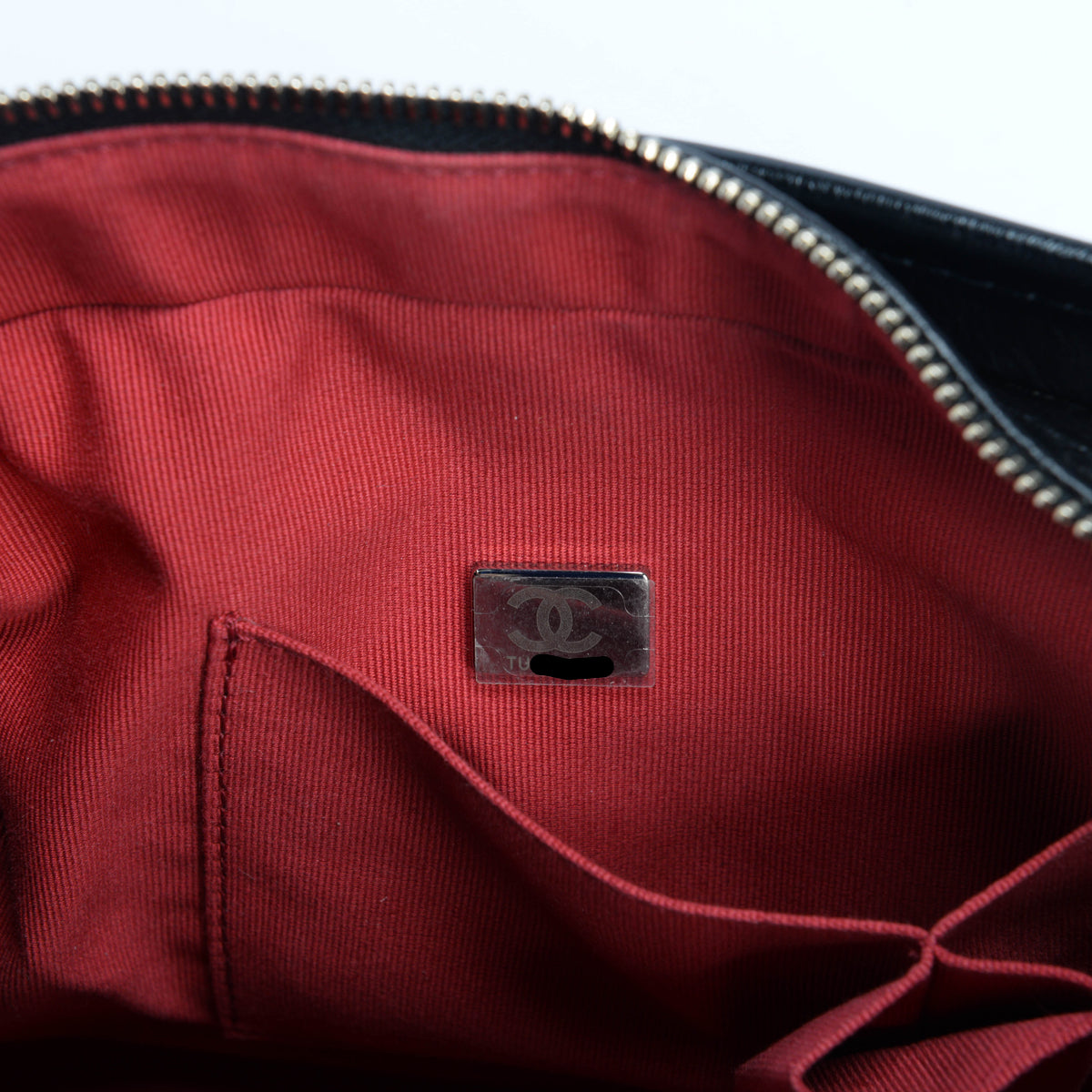 Chanel Black Aged Calfskin Medium Gabrielle Hobo Bag