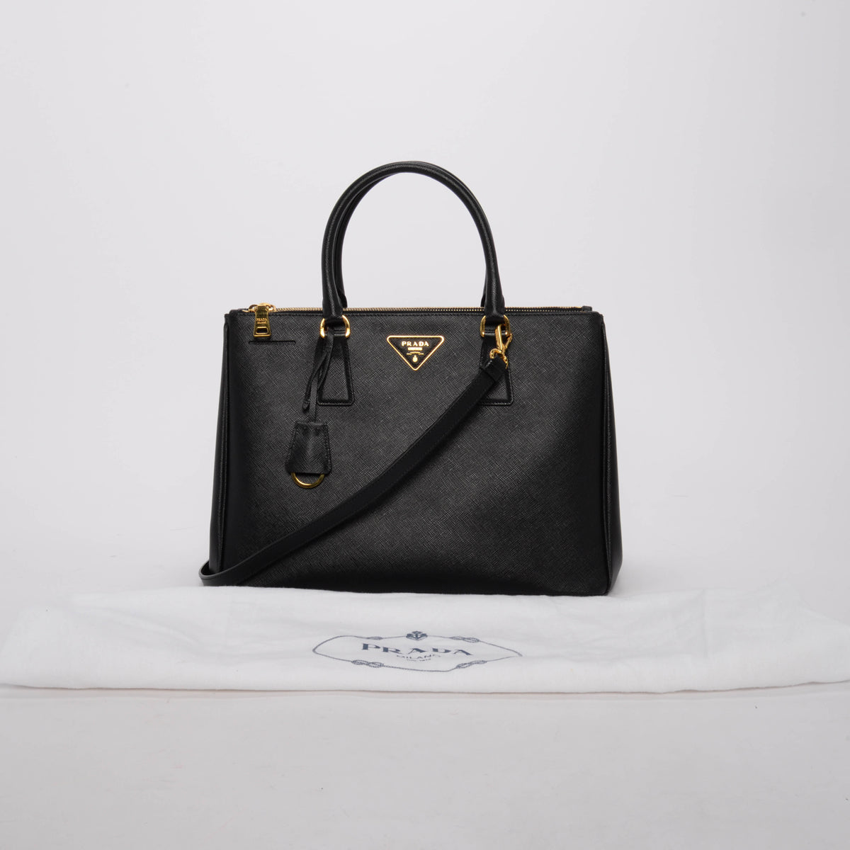 Prada Black Saffiano Large Galleria Tote