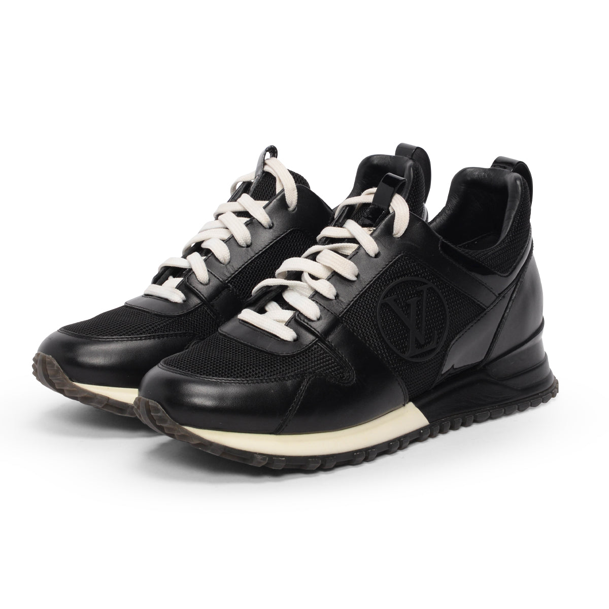 Louis Vuitton Black Calfskin Run Away Sneakers 37