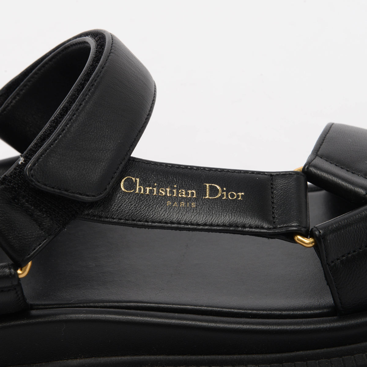 Dior Black Calfskin D-Wave Sandals 42