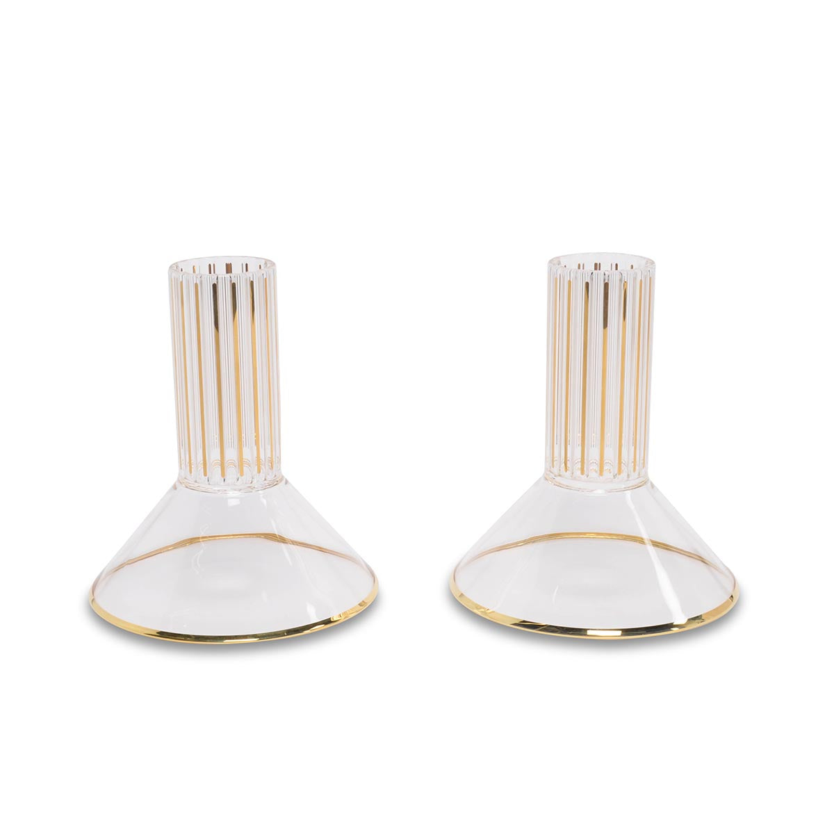 Bulgari Glass Candle Holder Set