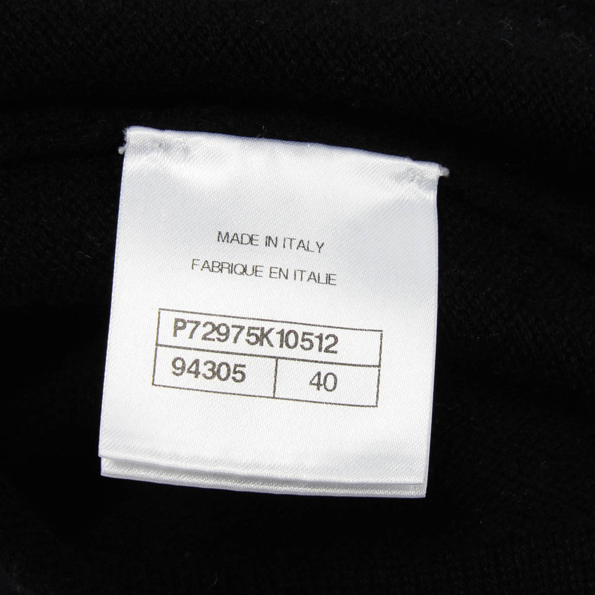 Chanel Black Cashmere Crystal Button Cardigan FR 40
