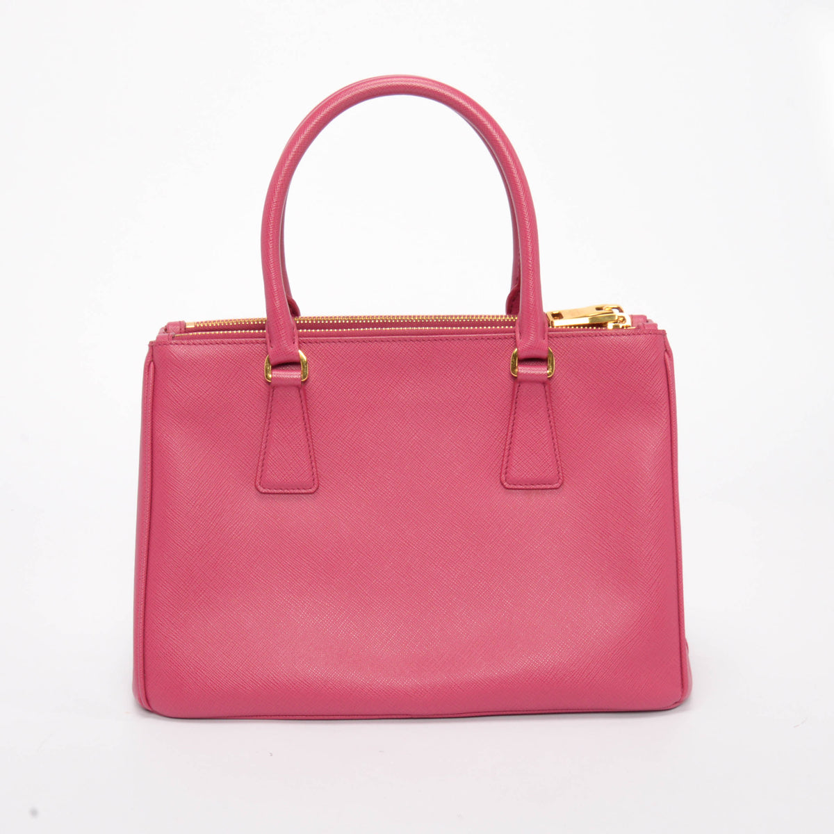 Prada Fuchsia Saffiano Lux Small Galleria Tote