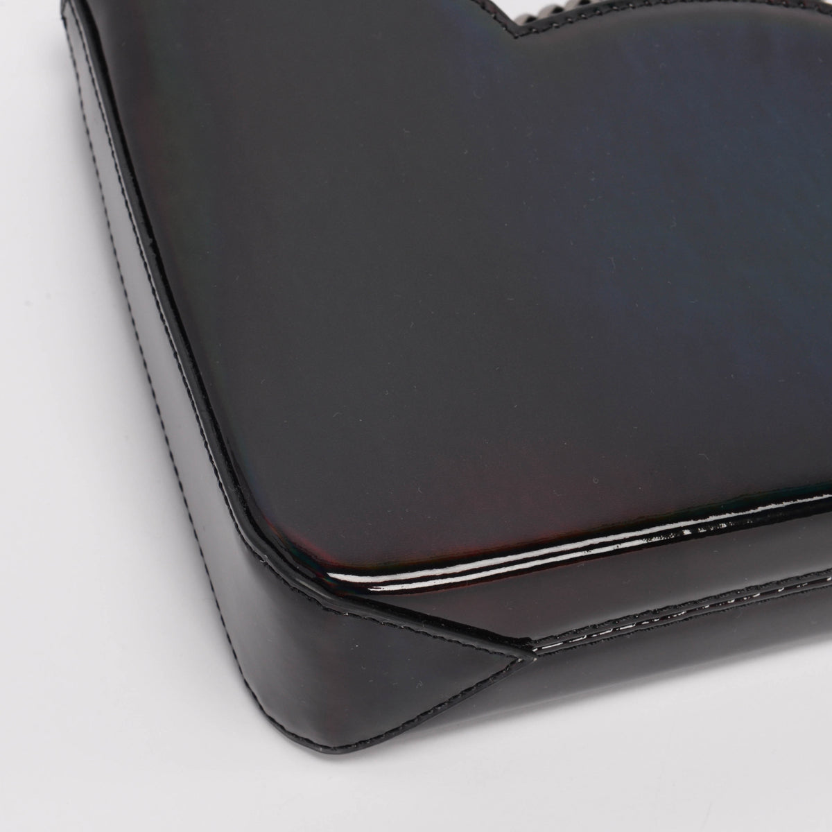 Christian Louboutin Black Iridescent Patent Hot Chick Shoulder Bag