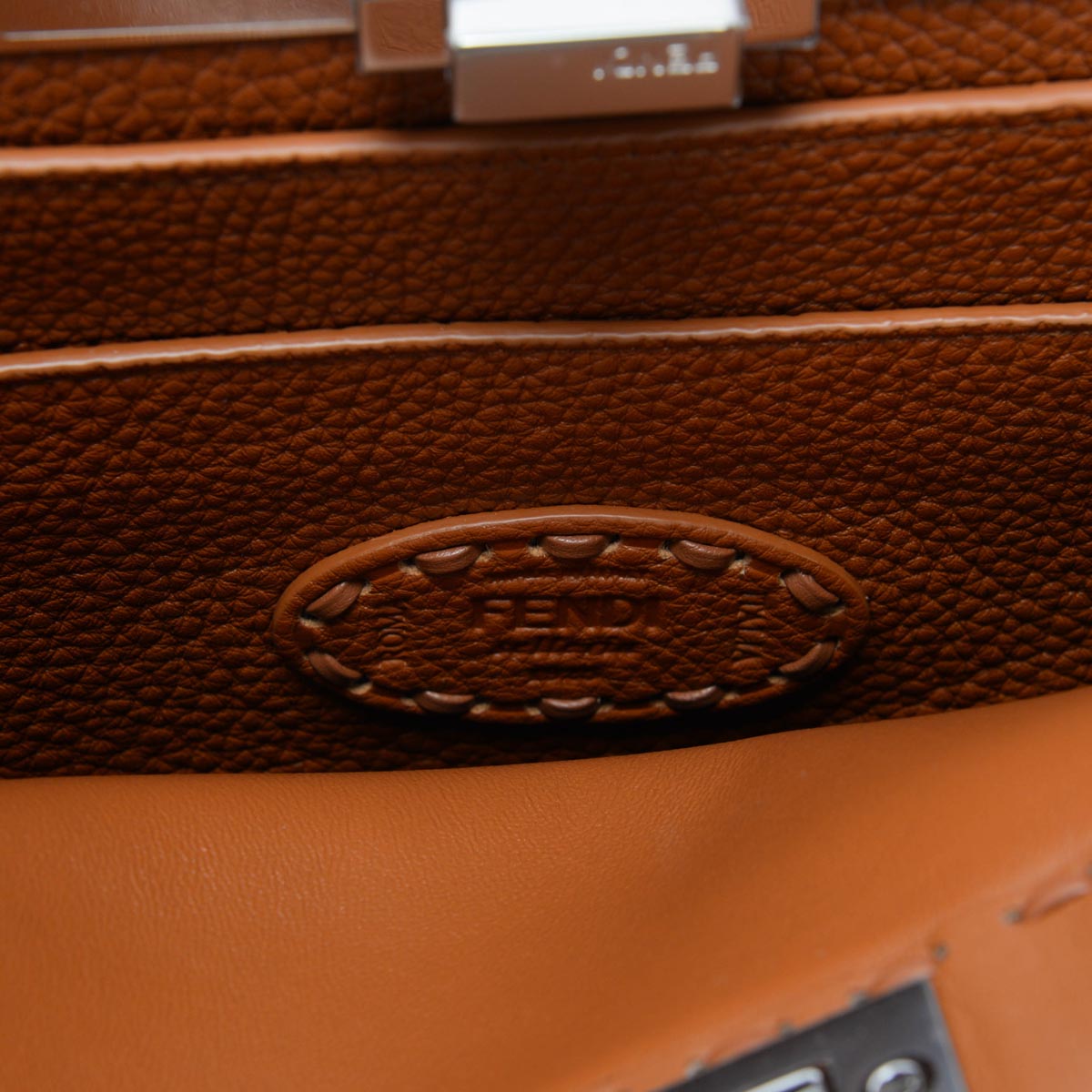 Fendi Tan Roma Calfskin Medium Peekaboo ISeeU Bag