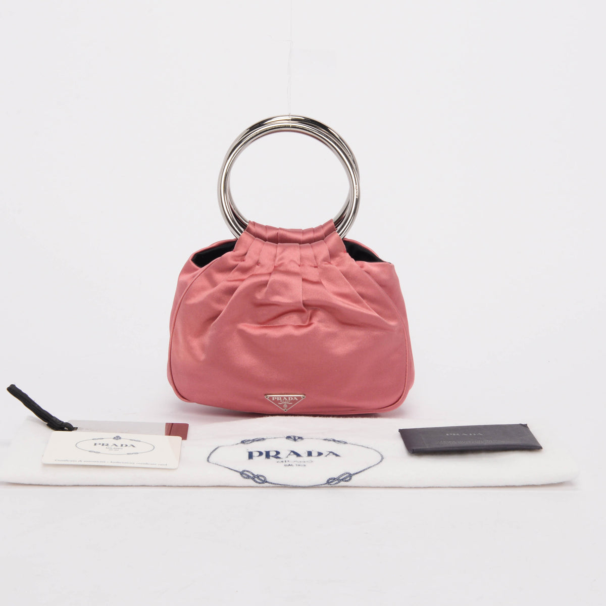 Prada Rosa Satin Raso Wrist Bag