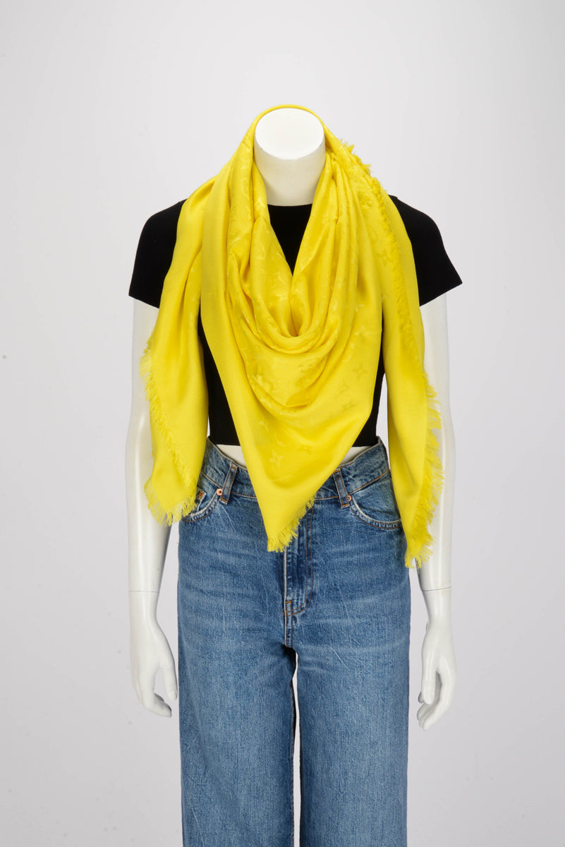 Louis Vuitton Yellow Monogram Classic Shawl