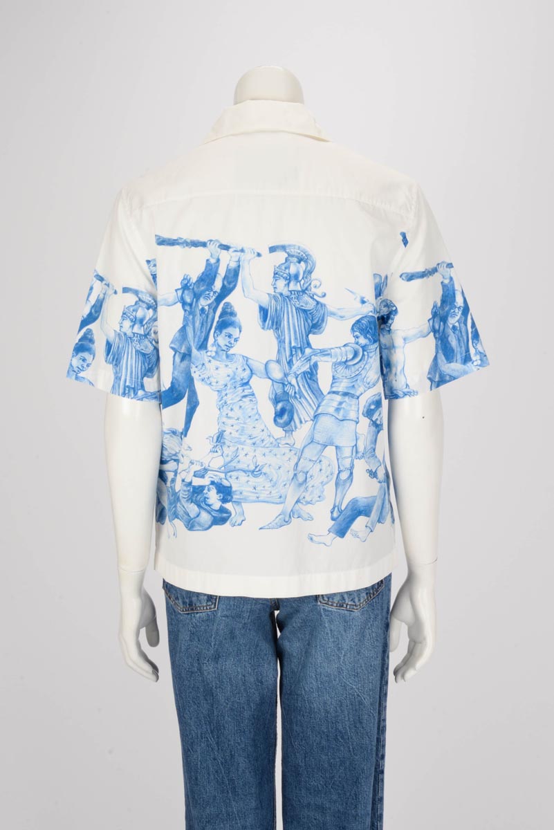 Prada White Cotton The Important Ones Shirt IT 40