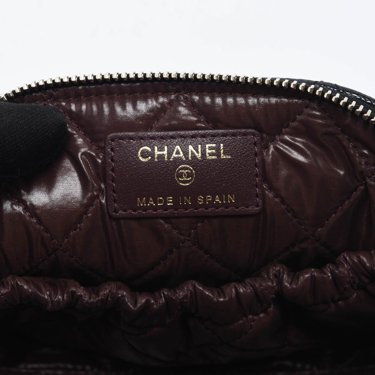 Chanel Black Caviar CC Cosmetic Case