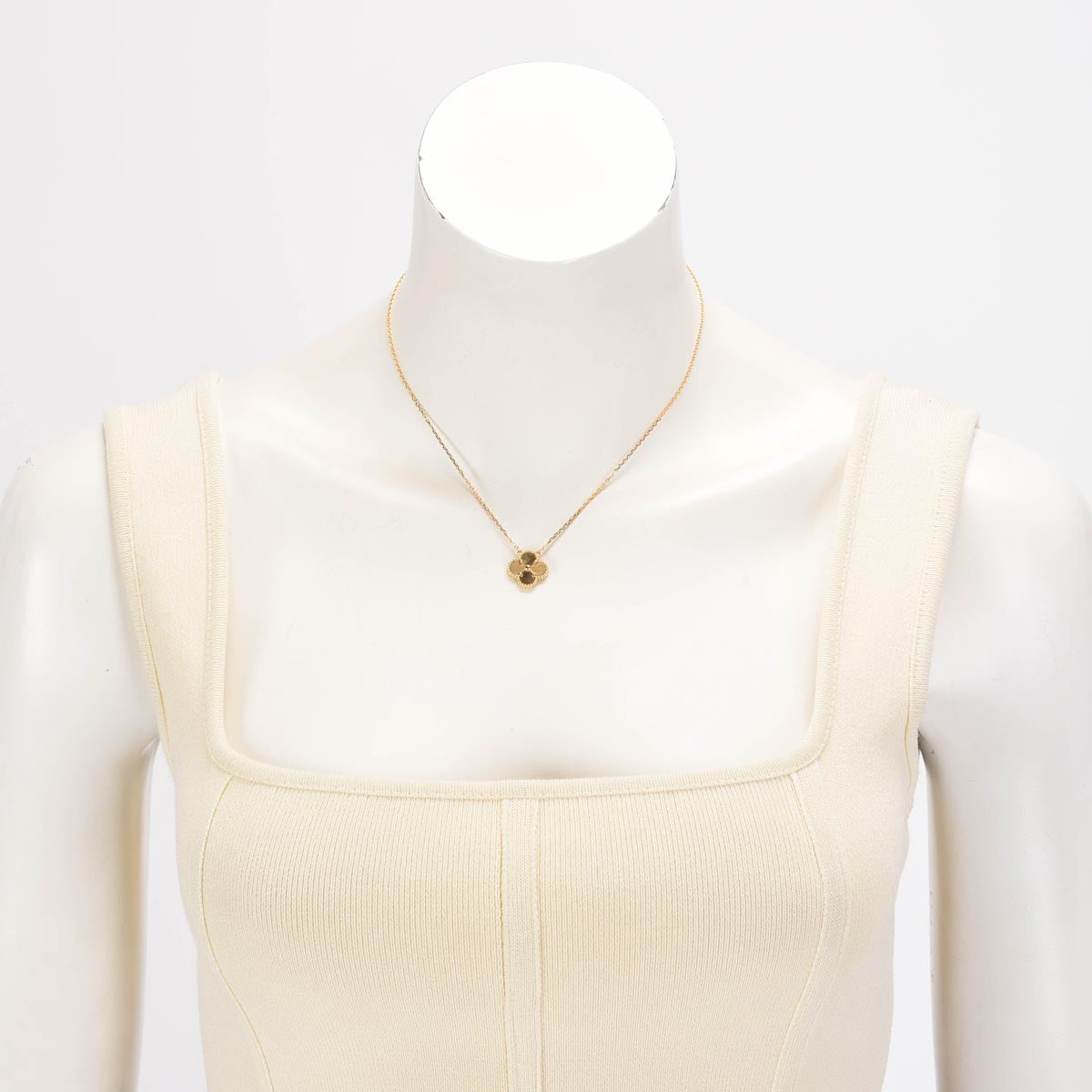 Van Cleef & Arpels 18k Yellow Gold Vintage Alhambra Necklace