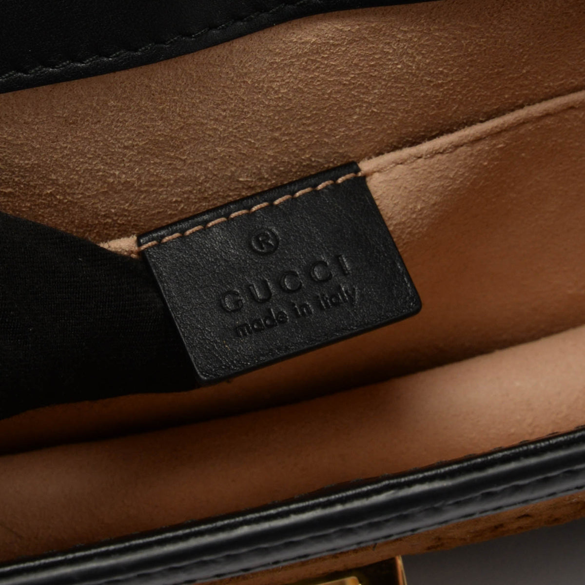 Gucci Brown GG Velvet Mini Sylvie Bag