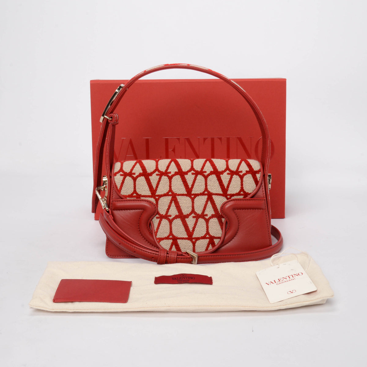 Valentino Red Iconographe Jacquard La Petite Deuxieme Bag