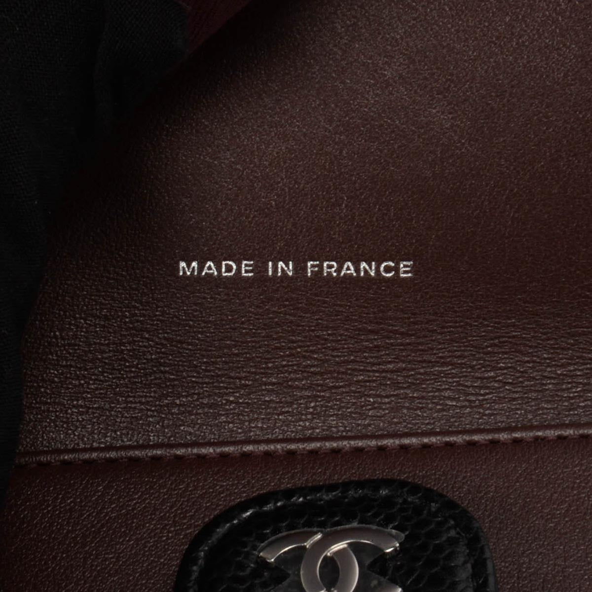 Chanel Black Quilted Caviar Small Classic Flap Wallet