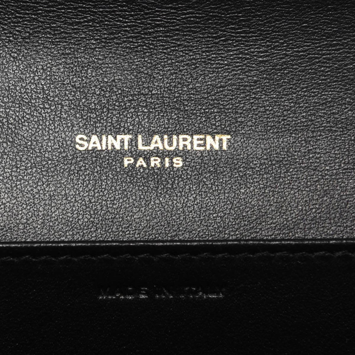 Saint Laurent Black Croc Embossed Uptown Chain Wallet