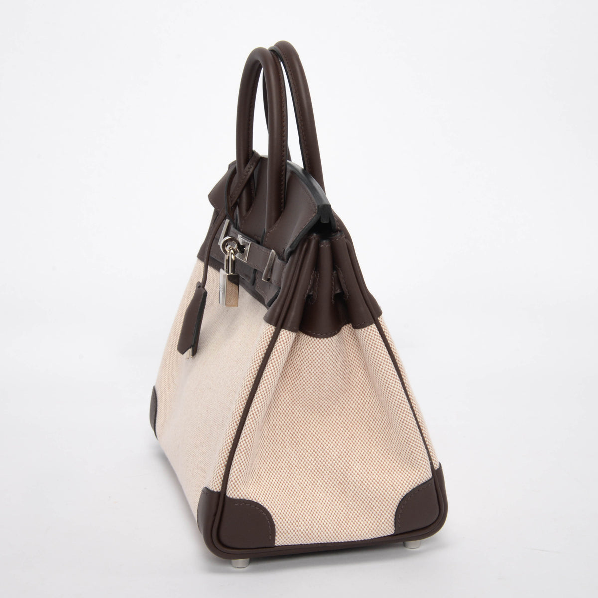 Hermes Moka & Ecru Swift & Toile H Birkin 25