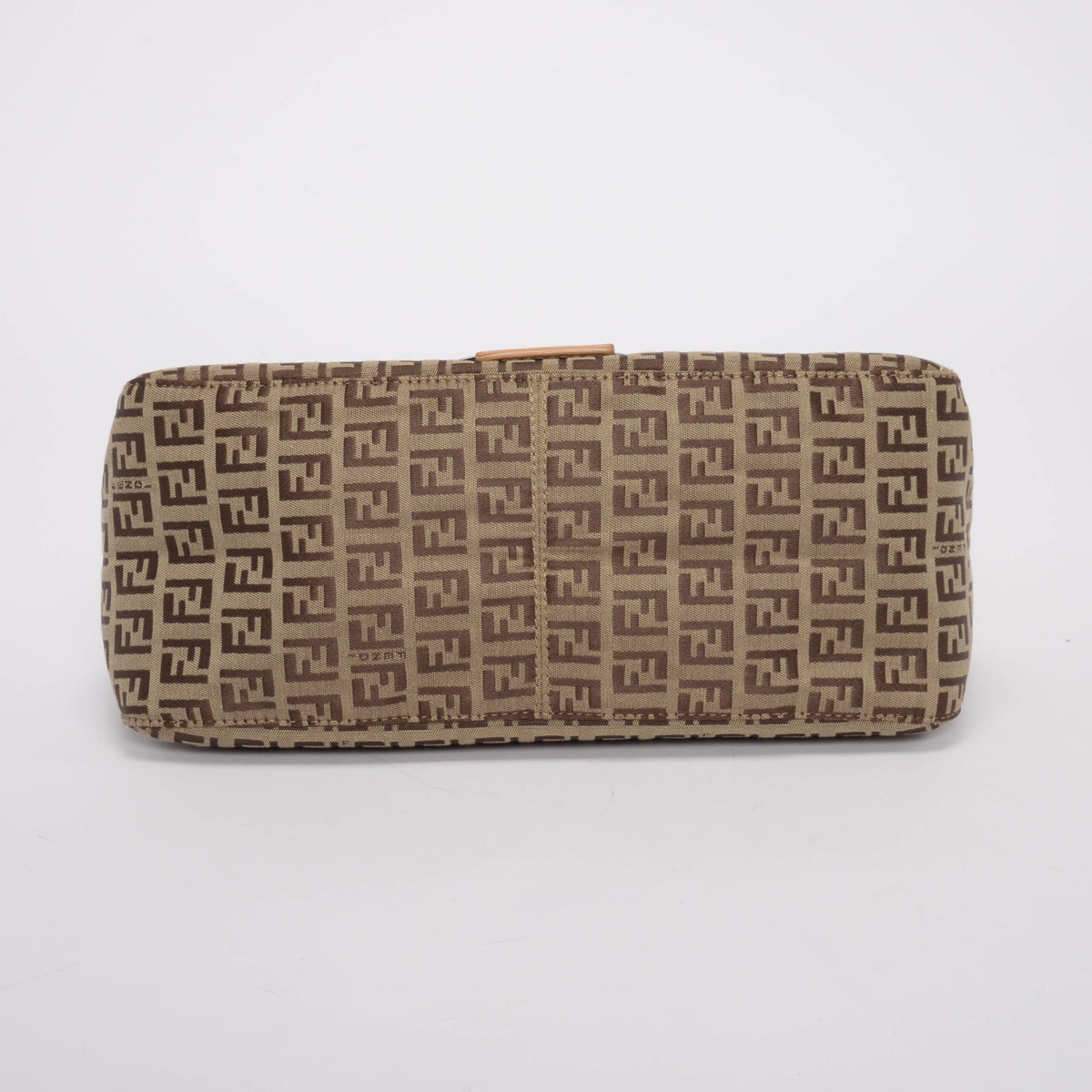 Fendi Brown Zucchino Canvas Mamma Baguette Bag