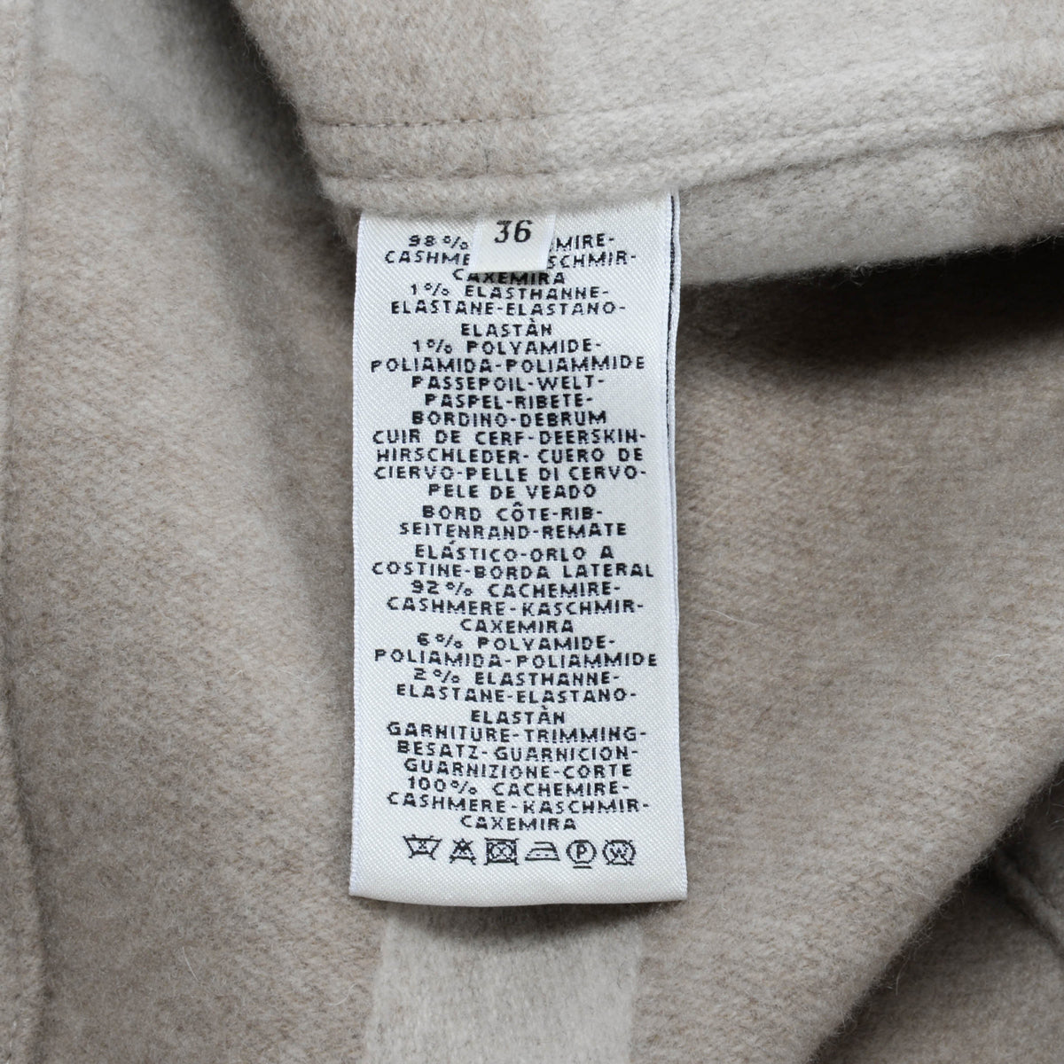 Hermes Beige Cashmere Sleeveless Zip Jacket FR 36