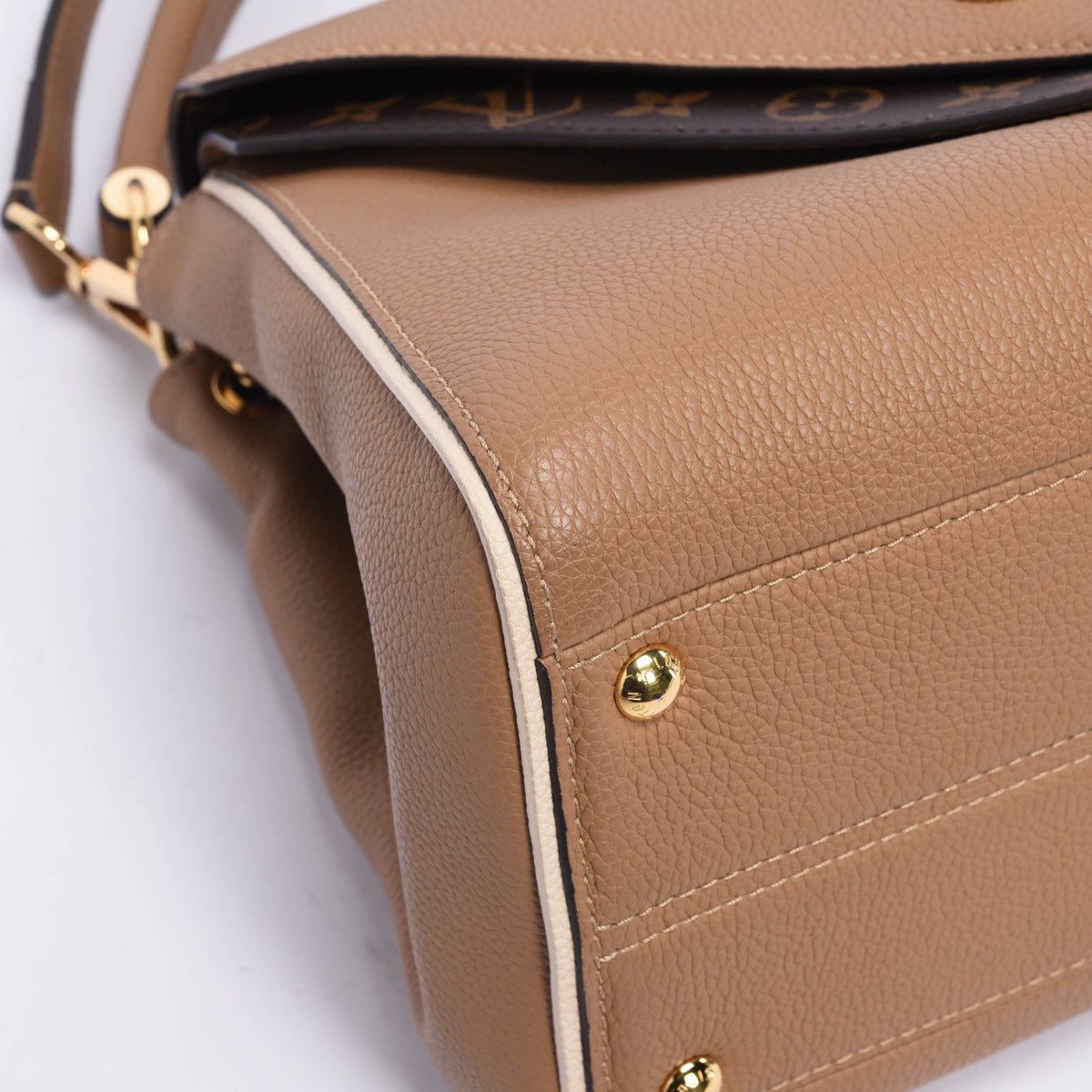Louis Vuitton Sesame Grained Calfskin & Monogram Double V Bag