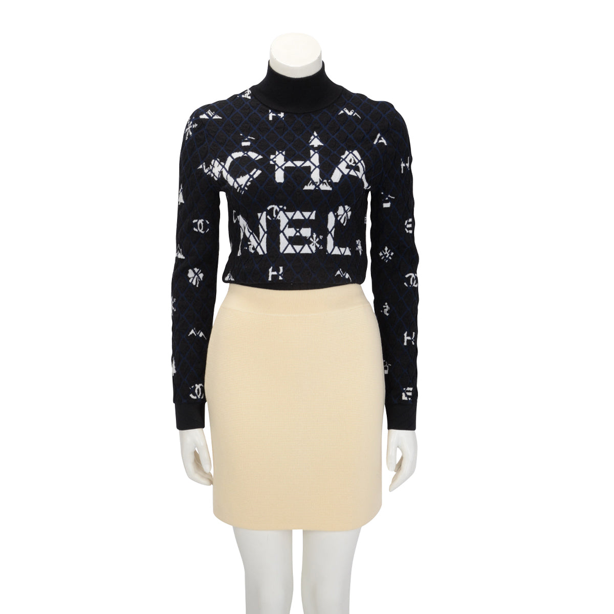 Gucci Cream Wool Knit Mini Skirt XS
